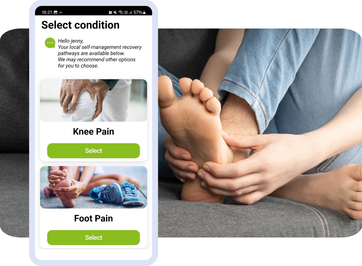 pathway for common injuries and conditions of the foot